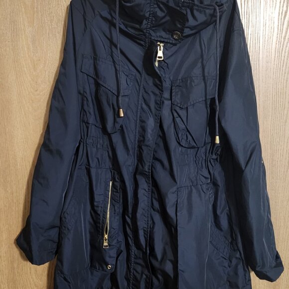 Steve Madden Navy Blue Ladies Jacket With Mesh Lining & Hood Size S/P - Picture 4 of 10